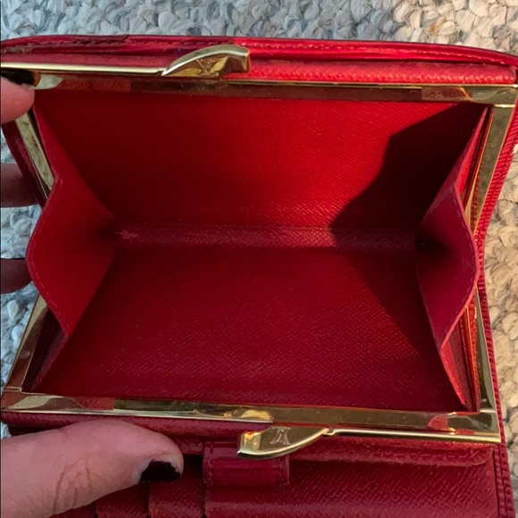 Authentic Louis Vuitton Red Epi Wallet - Picture 13 of 13